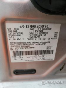 Zdjęcie 14 z 14 samochodu: 2015 FORD F150 SUPER CAB VIN:1FTFX1EF6FFA38153 - miniatura