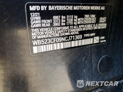 Zdjęcie 13 z 13 samochodu: 2022 BMW IX XDRIVE50 VIN:WB523CF09NCJ71369 - miniatura
