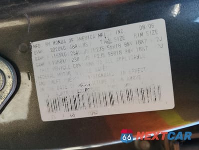 Zdjęcie 12 z 12 samochodu: 2007 ACURA RDX VIN:5J8TB18247A003282 - miniatura