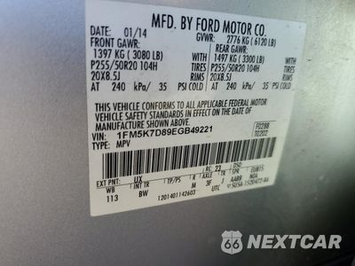 Zdjęcie 13 z 13 samochodu: 2014 FORD EXPLORER XLT VIN:1FM5K7D89EGB49221 - miniatura