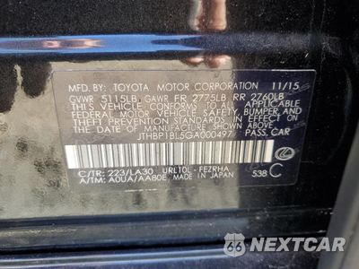 Zdjęcie 13 z 13 samochodu: 2016 LEXUS GS-F VIN:JTHBP1BL6GA000282 - miniatura