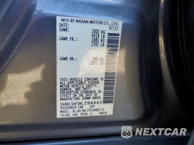 Zdjęcie 12 z 12 samochodu: 2017 NISSAN ALTIMA 3.5SL VIN:1N4BL3AP3HC294443 - miniatura