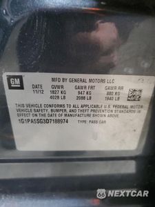 Zdjęcie 12 z 12 samochodu: 2013 CHEVROLET CRUZE LS VIN:1G1PA5SG3D7188974 - miniatura