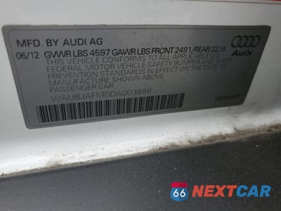 Zdjęcie 14 z 14 samochodu: 2013 AUDI A3 PREMIUM VIN:WAUBJAFM0DA003886 - miniatura