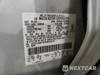 Zdjęcie 14 z 14 samochodu: 2002 MAZDA TRIBUTE LX VIN:4F2YU08182KM55819 - miniatura