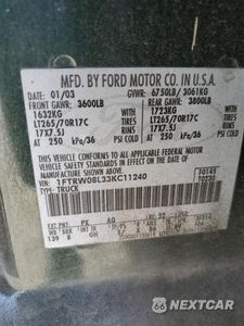 Zdjęcie 12 z 12 samochodu: 2003 FORD F150 SUPERCREW VIN:1FTRW08L33KC11240 - miniatura