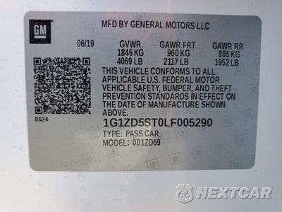 Zdjęcie 12 z 13 samochodu: 2020 CHEVROLET MALIBU LT VIN:1G1ZD5ST0LF005290 - miniatura