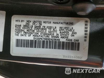 Zdjęcie 15 z 15 samochodu: 2009 PONTIAC VIBE VIN:5Y2SP67889Z423646 - miniatura