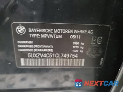 Zdjęcie 13 z 13 samochodu: 2012 BMW X5 XDRIVE35I VIN:5UXZV4C51CL749754 - miniatura