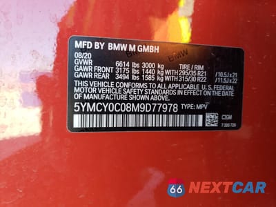 Zdjęcie 15 z 15 samochodu: 2021 BMW X6 M VIN:5YMCY0C08M9D77978 - miniatura