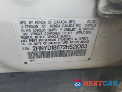 Zdjęcie 15 z 15 samochodu: 2002 ACURA MDX TOURING VIN:2HNYD18672H521053 - miniatura