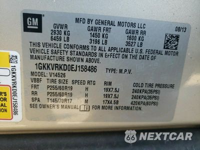 Zdjęcie 13 z 13 samochodu: 2014 GMC ACADIA SLT-1 VIN:1GKKVRKD0EJ158486 - miniatura