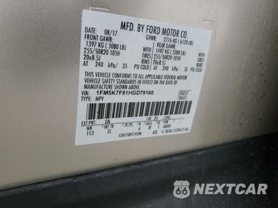 Zdjęcie 13 z 13 samochodu: 2017 FORD EXPLORER LIMITED VIN:1FM5K7F81HGD79160 - miniatura