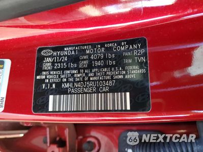 Zdjęcie 14 z 15 samochodu: 2024 HYUNDAI ELANTRA LIMITED VIN:KMHLN4DJ5RU103487 - miniatura