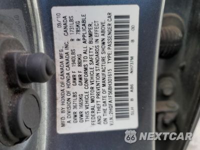 Zdjęcie 12 z 12 samochodu: 2011 HONDA CIVIC LX VIN:2HGFA1F56BH301615 - miniatura