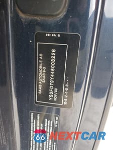 Zdjęcie 12 z 12 samochodu: 2004 SAAB 9-3 ARC VIN:YS3FD79Y446008226 - miniatura