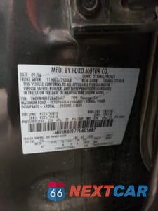 Zdjęcie 13 z 13 samochodu: 2007 MERCURY MONTEGO LUXURY VIN:1MEHM40177G605687 - miniatura