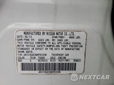 Zdjęcie 12 z 12 samochodu: 2013 INFINITI G37 VIN:JN1CV6AR3DM763338 - miniatura