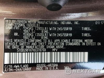 Zdjęcie 15 z 16 samochodu: 2017 TOYOTA HIGHLANDER LIMITED VIN:5TDDZRFH7HS378768 - miniatura