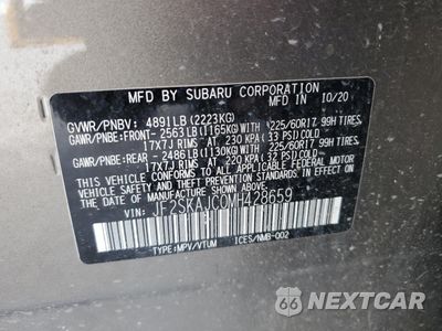 Zdjęcie 16 z 16 samochodu: 2021 SUBARU FORESTER PREMIUM VIN:JF2SKAJC0MH428659 - miniatura