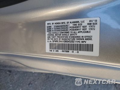 Zdjęcie 15 z 15 samochodu: 2013 HONDA ODYSSEY EX VIN:5FNRL5H41DB045202 - miniatura