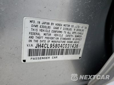 Zdjęcie 13 z 13 samochodu: 2004 ACURA TSX VIN:JH4CL95804C031436 - miniatura