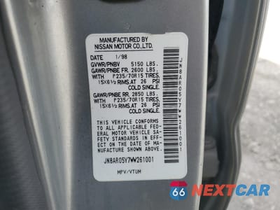 Zdjęcie 15 z 15 samochodu: 1998 NISSAN PATHFINDER LE VIN:JN8AR05Y7WW261001 - miniatura