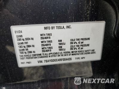 Zdjęcie 14 z 14 samochodu: 2024 TESLA MODEL Y VIN:7SAYGDEE4RF004435 - miniatura