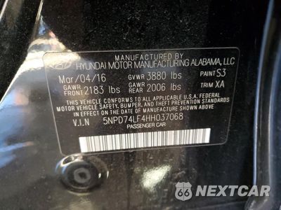Zdjęcie 14 z 14 samochodu: 2017 HYUNDAI ELANTRA SE VIN:5NPD74LF4HH037068 - miniatura