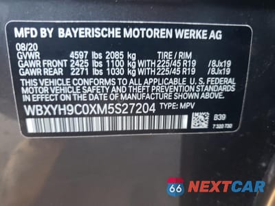 Zdjęcie 13 z 14 samochodu: 2021 BMW X2 SDRIVE28I VIN:WBXYH9C0XM5S27204 - miniatura