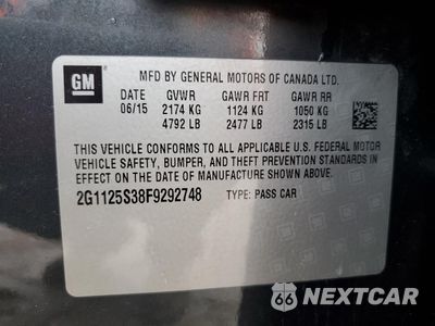 Zdjęcie 12 z 12 samochodu: 2015 CHEVROLET IMPALA LT VIN:2G1125S38F9292748 - miniatura