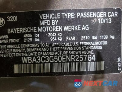 Zdjęcie 13 z 13 samochodu: 2014 BMW 320 I XDRIVE VIN:WBA3C3G50ENR25764 - miniatura