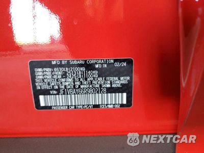 Zdjęcie 12 z 12 samochodu: 2024 SUBARU WRX TR VIN:JF1VBAY66R9802128 - miniatura