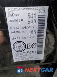 Zdjęcie 13 z 13 samochodu: 2024 INFINITI QX60 PURE VIN:5N1DL1ESXRC354351 - miniatura