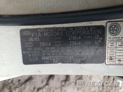 Zdjęcie 12 z 12 samochodu: 2005 KIA SPECTRA LX VIN:KNAFE121055195161 - miniatura