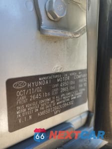 Zdjęcie 15 z 15 samochodu: 2003 HYUNDAI SANTA FE GL VIN:KM8SB12B43U384302 - miniatura