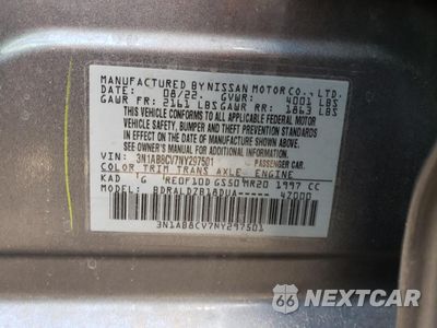 Zdjęcie 12 z 13 samochodu: 2022 NISSAN SENTRA SV VIN:3N1AB8CV7NY297501 - miniatura
