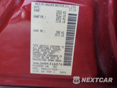 Zdjęcie 14 z 14 samochodu: 2015 NISSAN ALTIMA 2.5 VIN:1N4AL3AP8FN316076 - miniatura