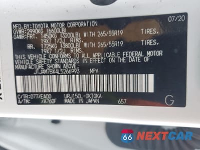 Zdjęcie 13 z 13 samochodu: 2020 LEXUS GX 460 PREMIUM VIN:JTJAM7BX4L5266993 - miniatura