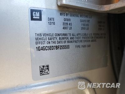 Zdjęcie 14 z 14 samochodu: 2011 BUICK LACROSSE CXL VIN:1G4GC5ED7BF255500 - miniatura