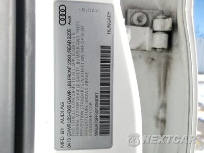 Zdjęcie 14 z 14 samochodu: 2016 AUDI A3 PREMIUM VIN:WAUA7GFF3G1094087 - miniatura