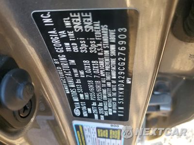 Zdjęcie 15 z 15 samochodu: 2012 KIA SORENTO SX VIN:5XYKWDA29CG276903 - miniatura