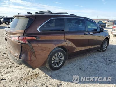 Trzecie zdjęcie samochodu z tyłu: 2021 TOYOTA SIENNA XLE VIN:5TDJRKEC2MS005454 - miniatura