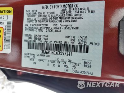 Zdjęcie 12 z 14 samochodu: 2014 FORD FUSION SE VIN:3FA6P0HDXER297241 - miniatura
