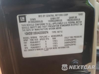 Zdjęcie 15 z 15 samochodu: 2004 GMC ENVOY VIN:1GKDS13S042230974 - miniatura