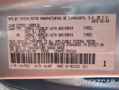 Zdjęcie 13 z 13 samochodu: 2024 TOYOTA TACOMA DOUBLE CAB VIN:3TYLB5JN2RT006749 - miniatura