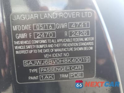 Zdjęcie 12 z 12 samochodu: 2017 JAGUAR F-TYPE S VIN:SAJWJ6BV0H8K40019 - miniatura