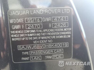 Zdjęcie 12 z 12 samochodu: 2017 JAGUAR F-TYPE S VIN:SAJWJ6BV0H8K40019 - miniatura