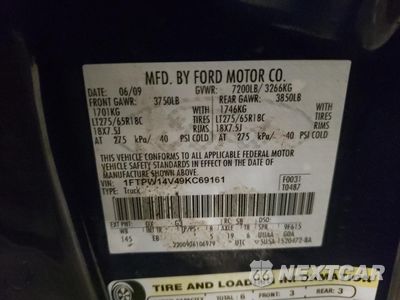Zdjęcie 12 z 12 samochodu: 2009 FORD F150 SUPERCREW VIN:1FTPW14V49KC69161 - miniatura