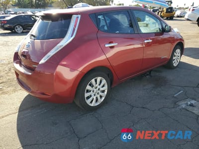 Trzecie zdjęcie samochodu z tyłu: 2014 NISSAN LEAF S VIN:1N4AZ0CP7EC331768 - miniatura